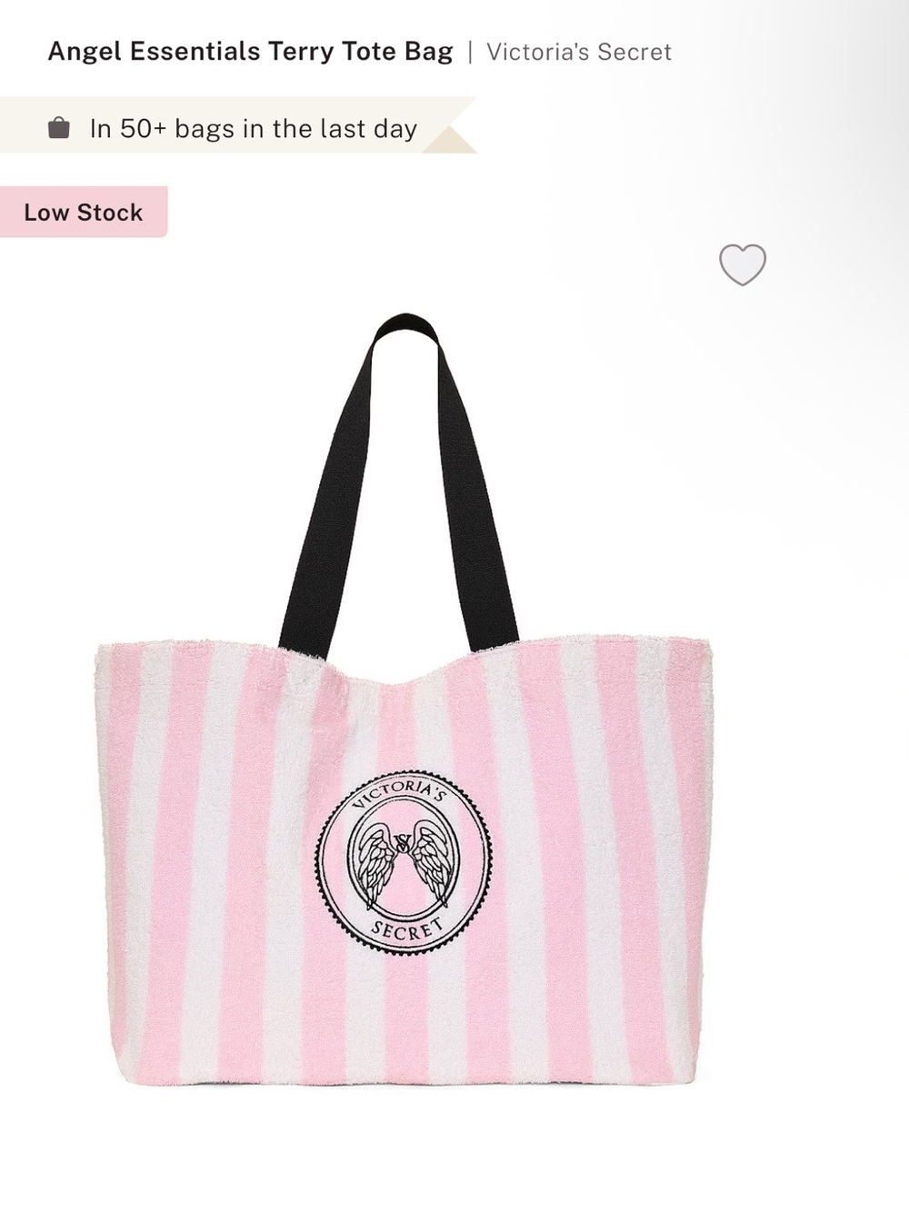 Victoria's Secret Angel Essentials Terry Tote Bag